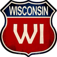 Wisconsin Metal Novelty Highway Shield