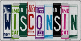 Wisconsin License Plate Art Brushed Aluminum Metal Novelty License Plate