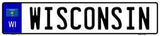 Wisconsin Novelty Metal European License Plate