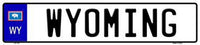 Wyoming Novelty Metal European License Plate