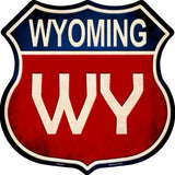 Wyoming Metal Novelty Highway Shield