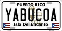 Yabucoa Puerto Rico State Background Metal Novelty License Plate