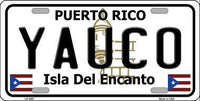 Yauco Puerto Rico State Background Metal Novelty License Plate