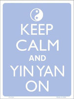 Keep Calm And Yin Yan Metal Novelty Parking Sign