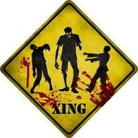 Zombies Xing Novelty Metal Seasonal Crossing Sign